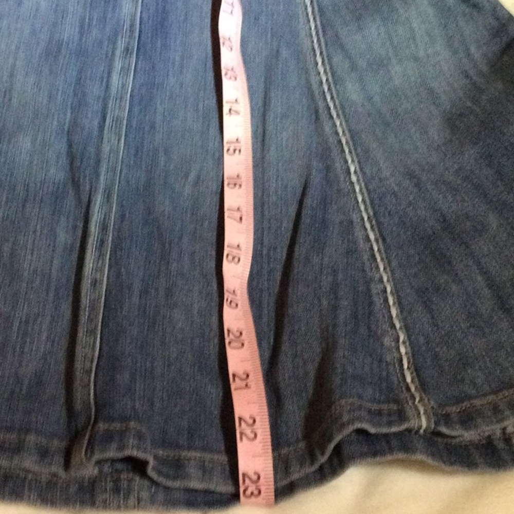 Candies Blue Denim Pencil Skirt with Flair - Picture 11 of 13